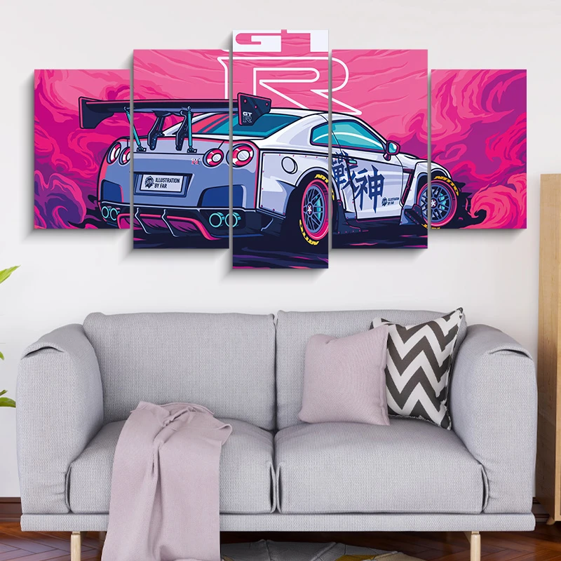 5 Part  Car Canvas 907