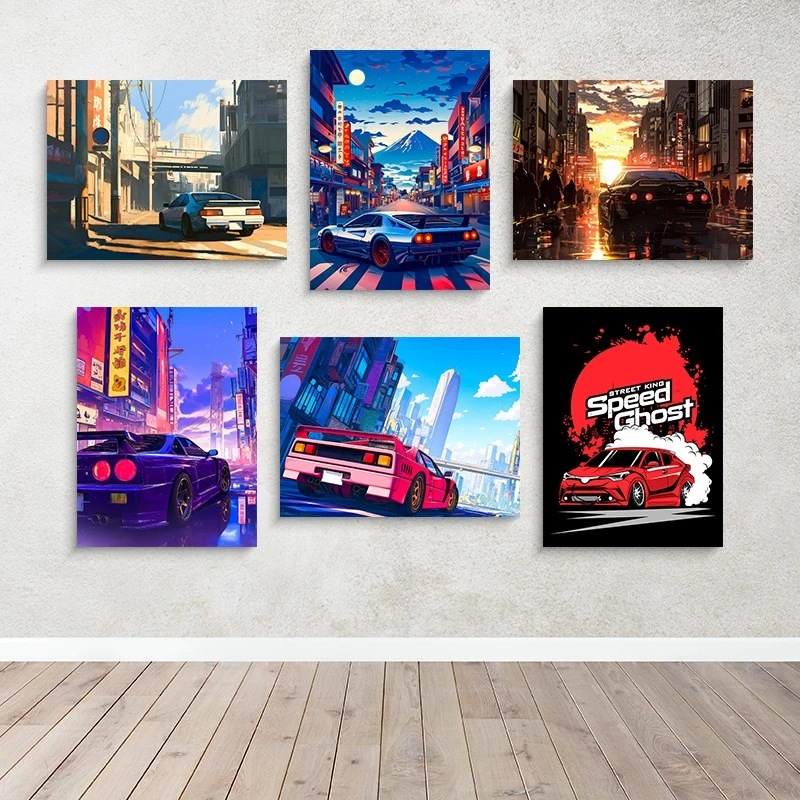 6 Part Car Canvas Set